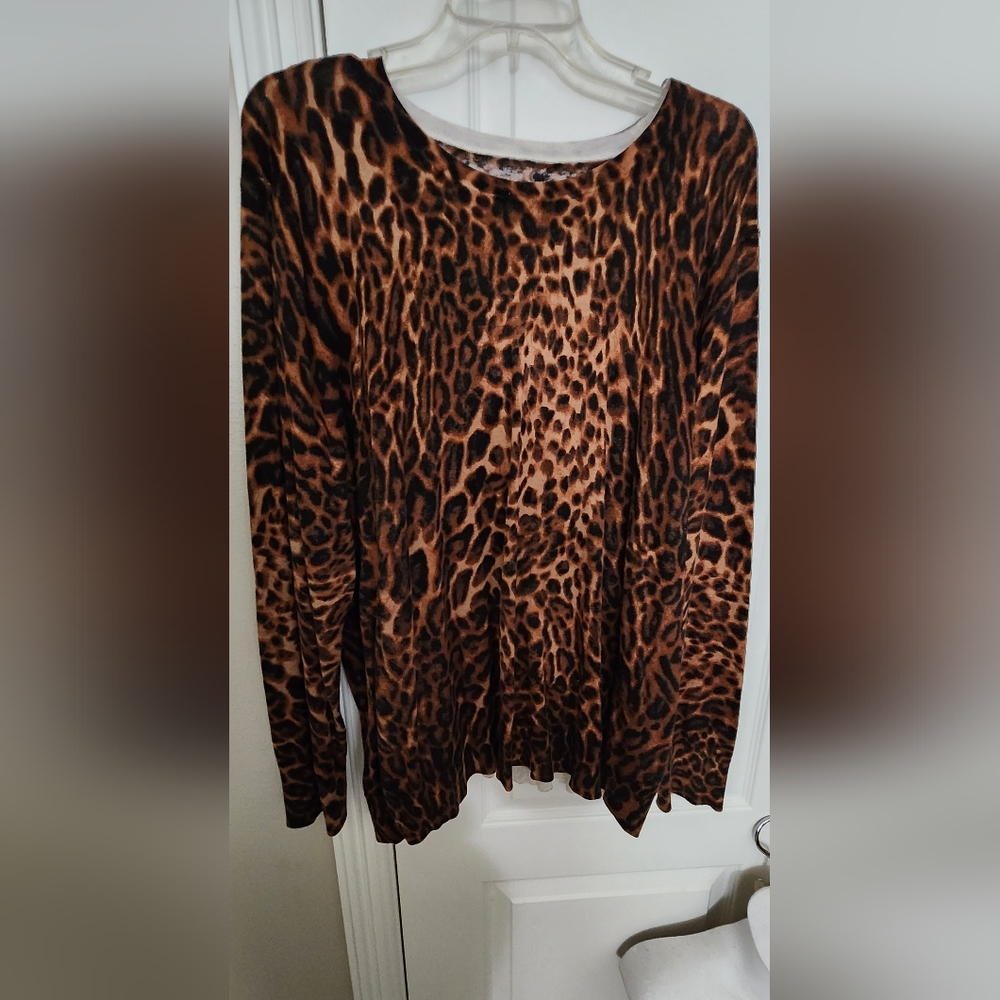 Leopard Sweater Women's 2X